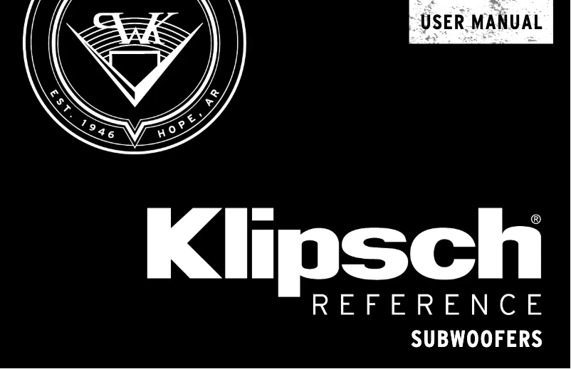 Page 1 de la notice Mode d'emploi Klipsch R-110SW