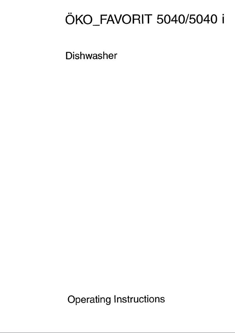 Page 1 de la notice Manuel utilisateur AEG Favorit 5040 i b