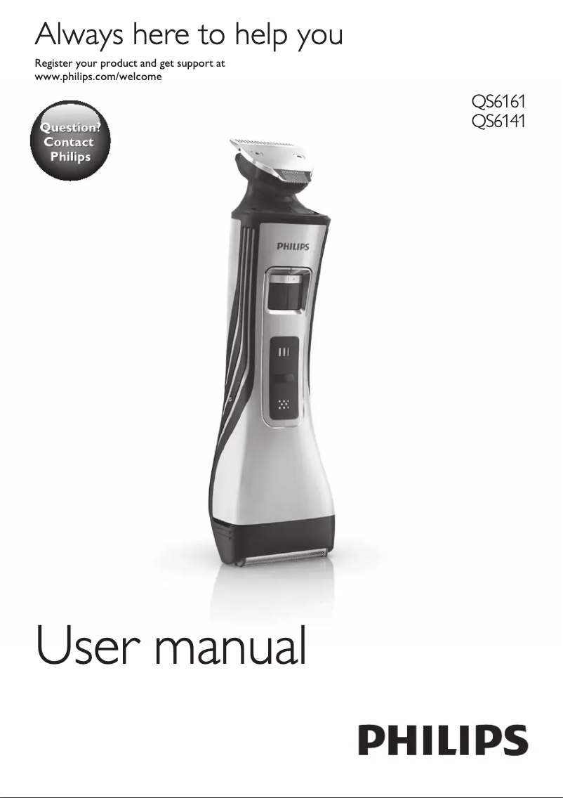 Página 1 del manual Manual de usuario Philips Norelco StyleShaver QS6161