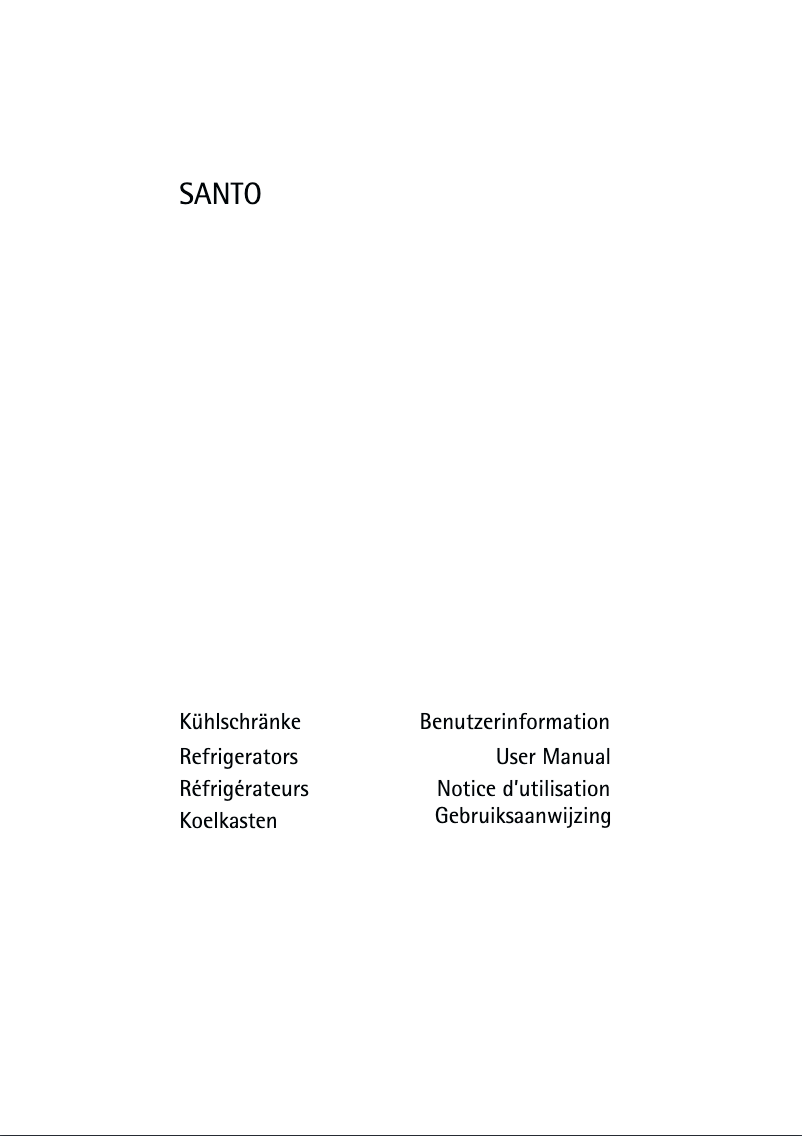 Page 1 of the manual User Manual AEG-Electrolux Santo K 78803-5I