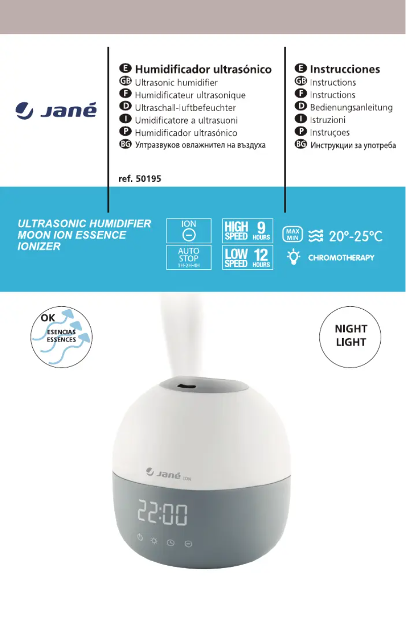 Page 1 de la notice Manuel utilisateur Jane Moon Ion