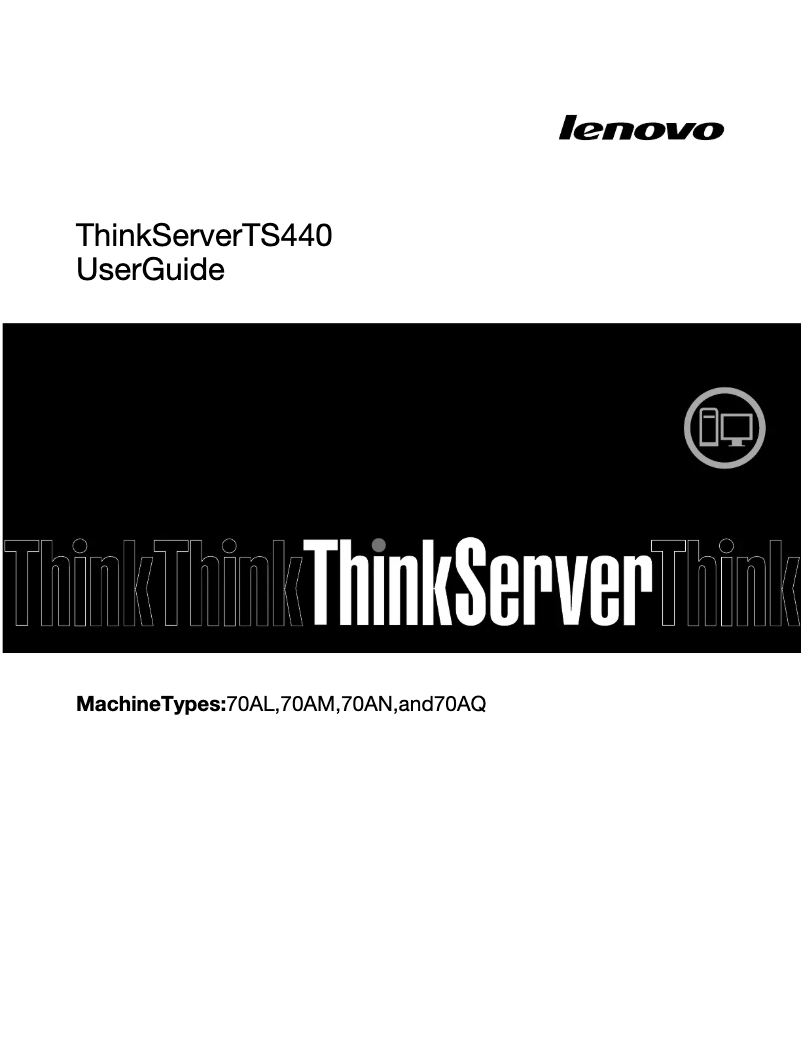 Page 1 de la notice Manuel utilisateur Lenovo ThinkServer TS440
