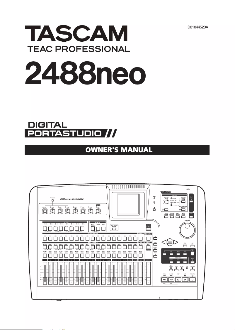 Page 1 of the manual User Manual Tascam 2488neo