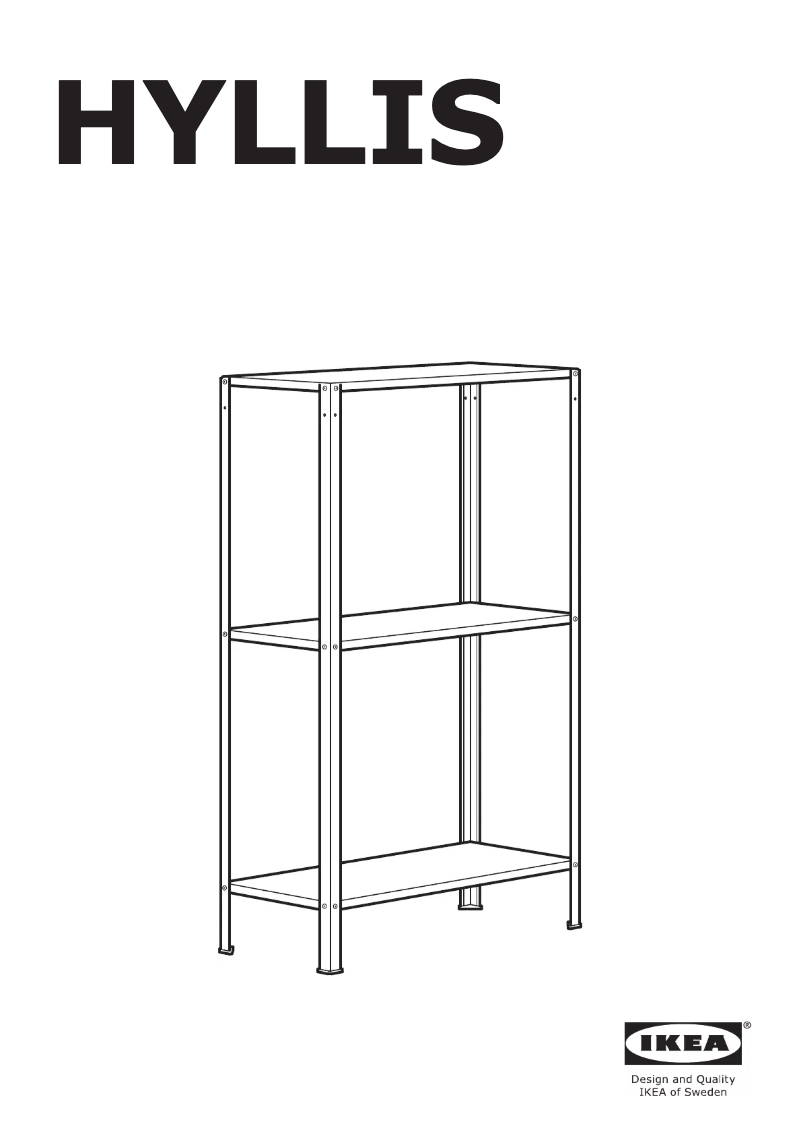 Page 1 de la notice Instructions / montage Ikea Hyllis