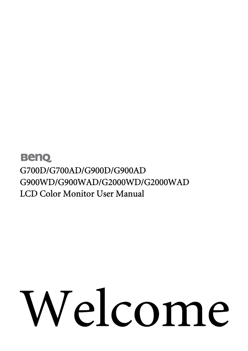 Página 1 del manual Manual de usuario BenQ G2000WAD