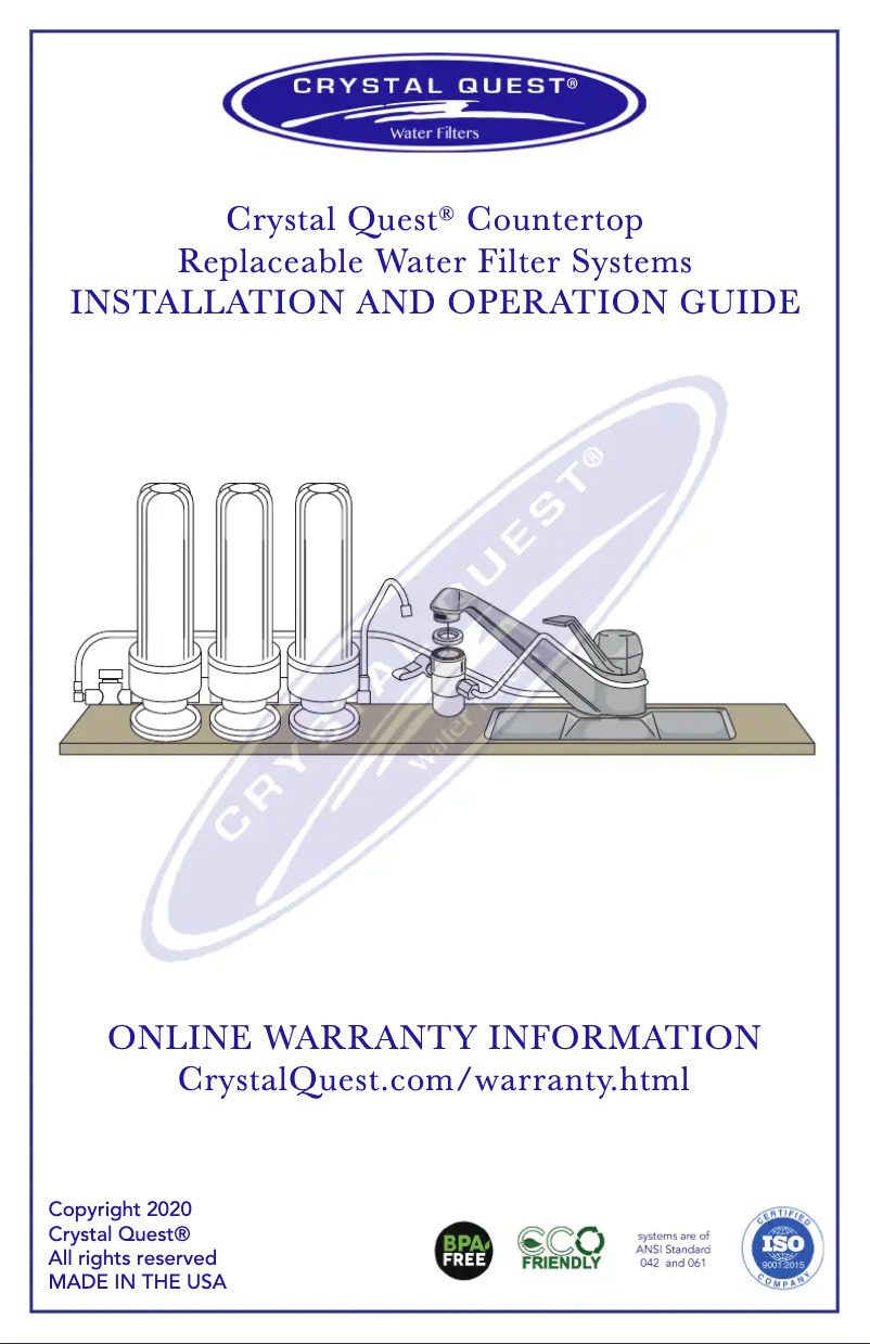 Page 1 de la notice Manuel utilisateur Crystal Quest CQE-CT-00157