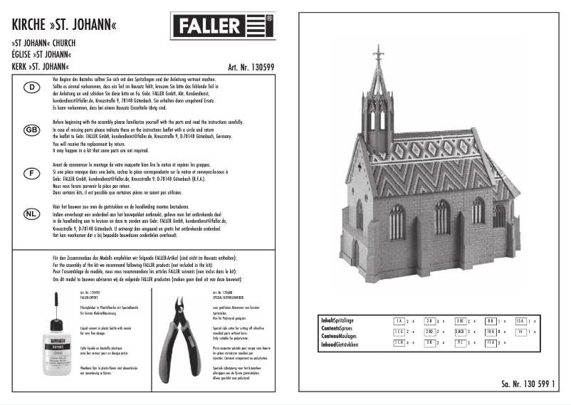 Page 1 de la notice Manuel utilisateur Faller 130599