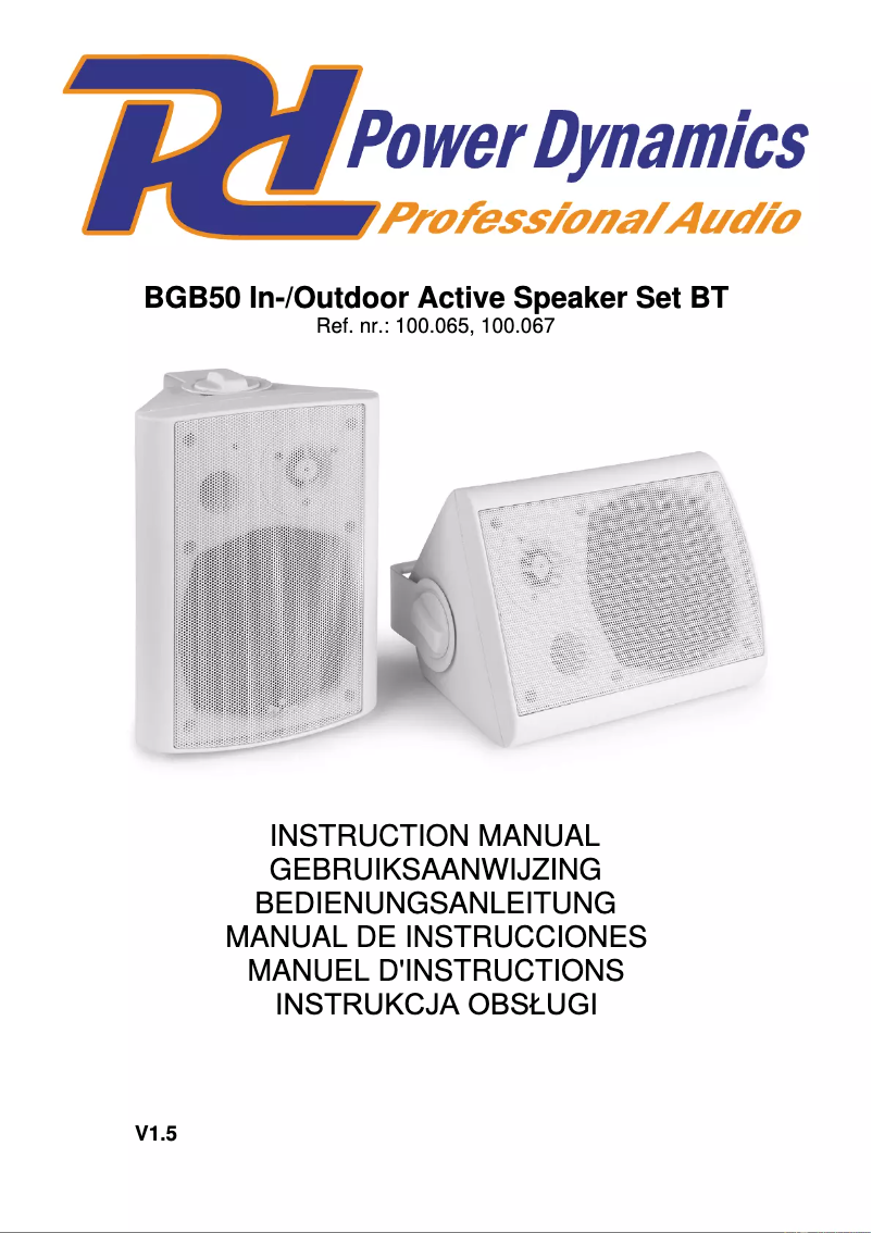 Page 1 de la notice Manuel utilisateur Power Dynamics BGB50