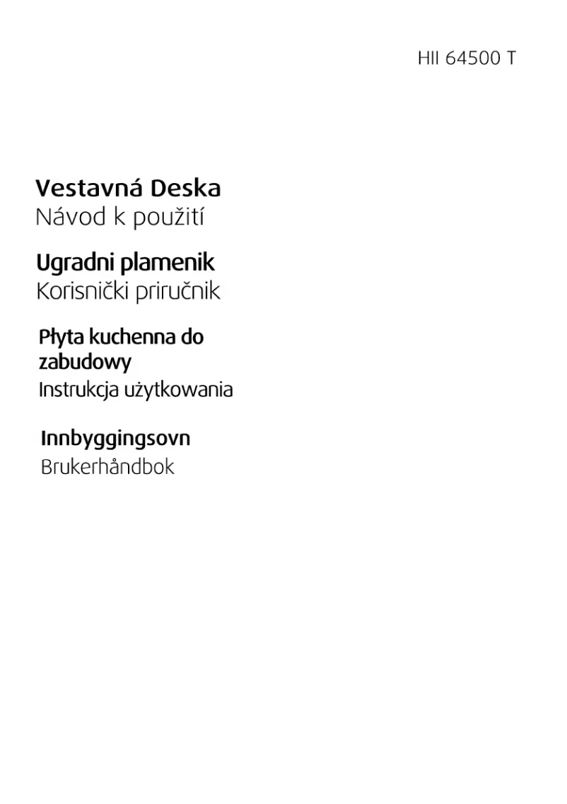 Page 1 de la notice Manuel utilisateur Beko HII 64500 TW