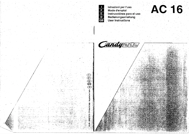 Página 1 del manual Manual de usuario Candy LB AC 16