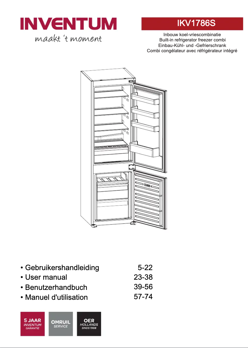 Página 1 del manual Manual de usuario Inventum IKV1786S
