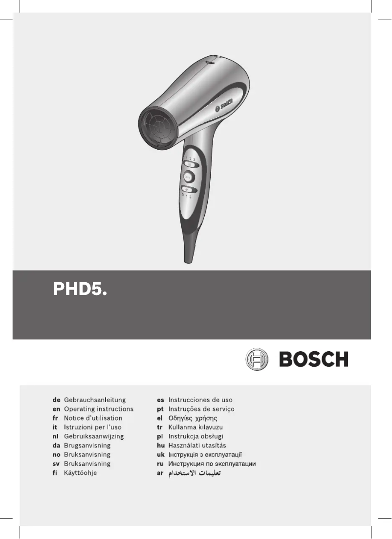 Page 1 de la notice Manuel utilisateur Bosch PHD5710 Beautixx