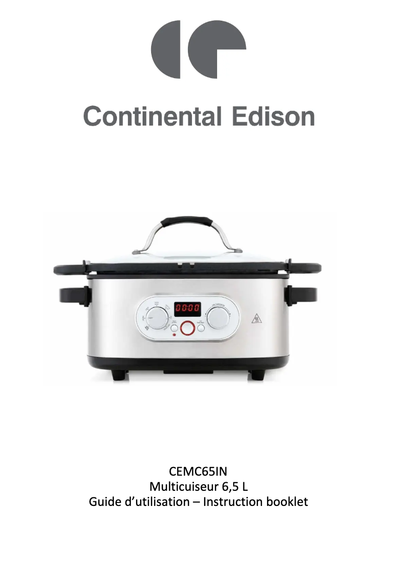 Página 1 del manual Manual de usuario Continental Edison CEMC65IN