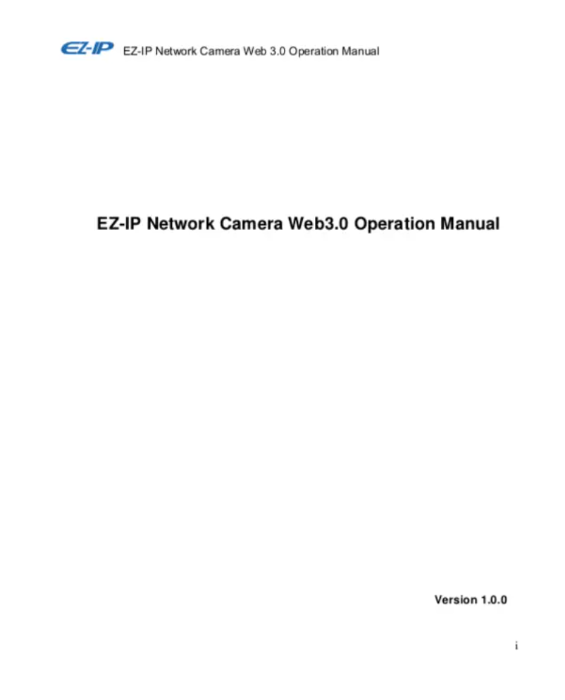 Page 1 de la notice Manuel utilisateur Dahua Technology Ez-Ip IPC-D1B20-L