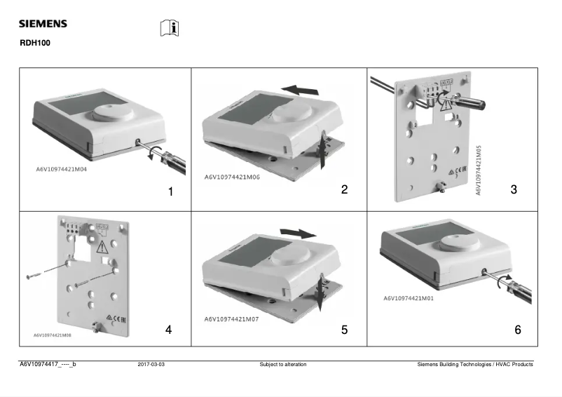 Page 1 de la notice Manuel utilisateur Siemens iQ500 RDH100