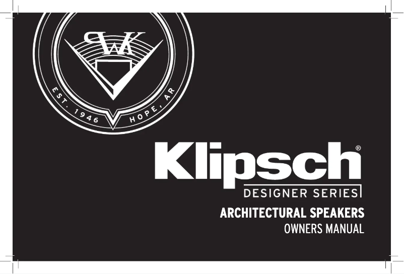 Page 1 de la notice Mode d'emploi Klipsch DS-180CSM