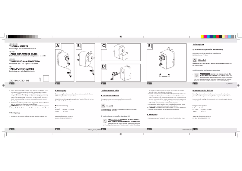 Page 1 de la notice Manuel utilisateur United Office Z30484B