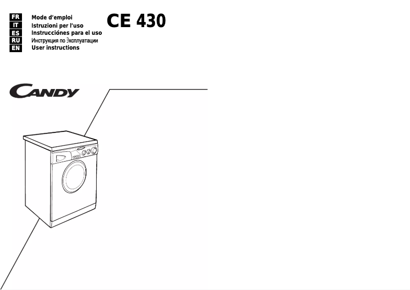 Page 1 de la notice Manuel utilisateur Candy CE 430