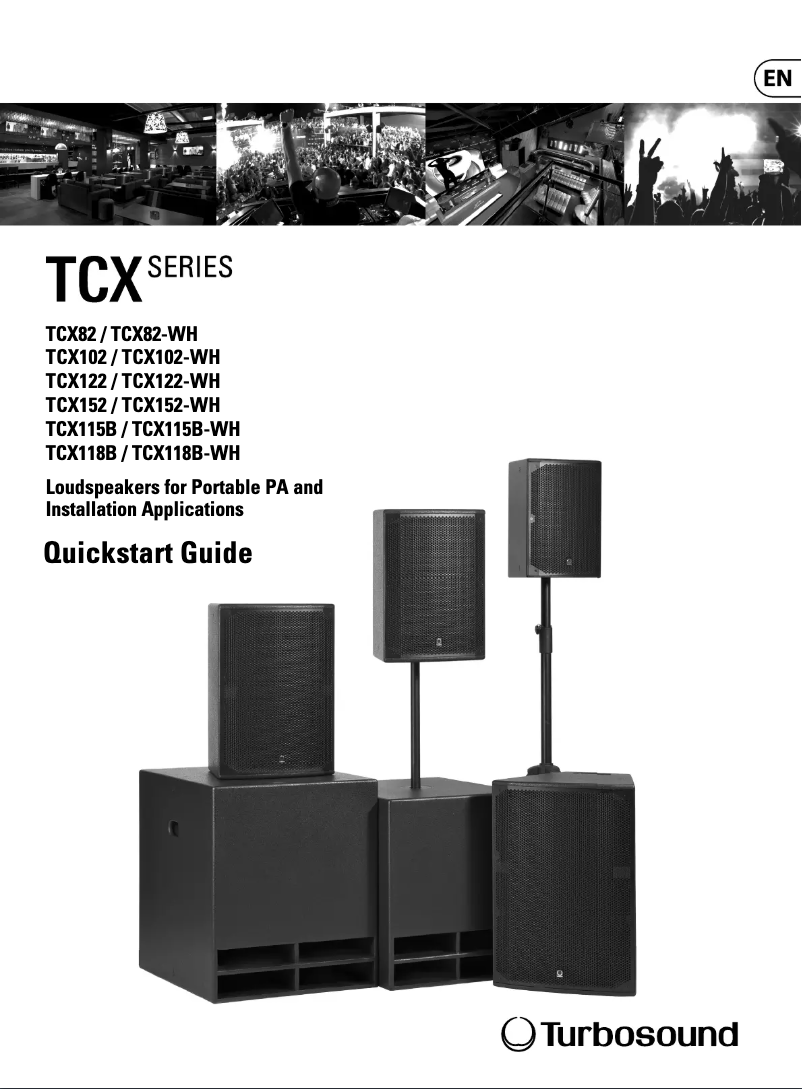 Página 1 del manual Guía de inicio rápido Turbosound TCX82