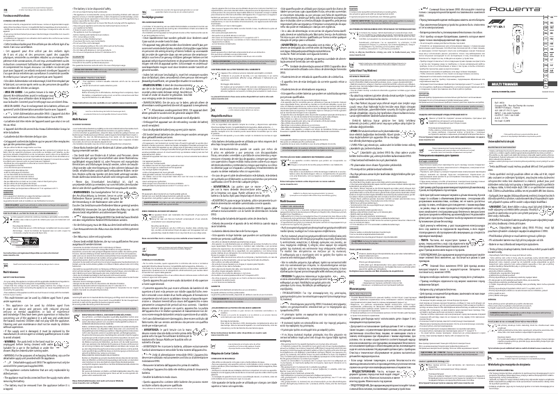 Page 1 de la notice Manuel utilisateur Rowenta Selectium 10-in-1 Formula 1 TN944M