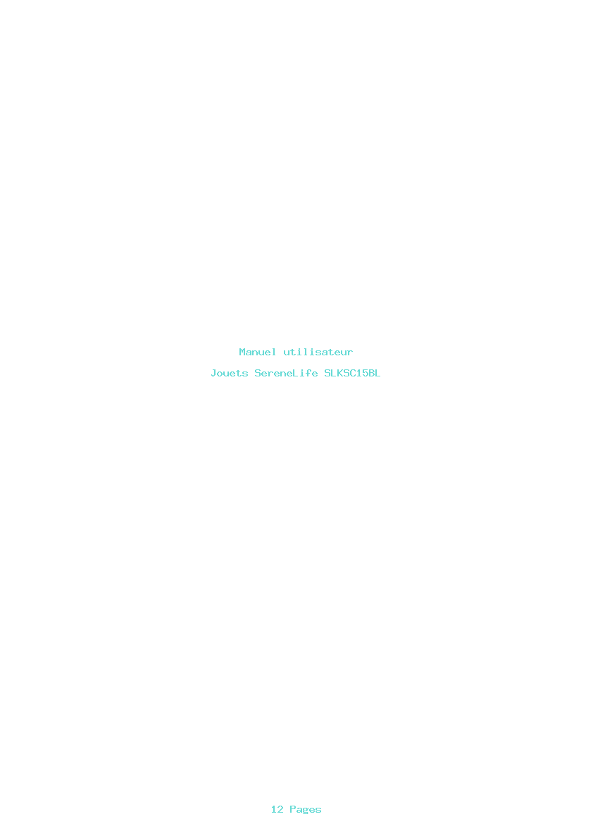 Page 1 de la notice Manuel utilisateur SereneLife SLKSC15BL
