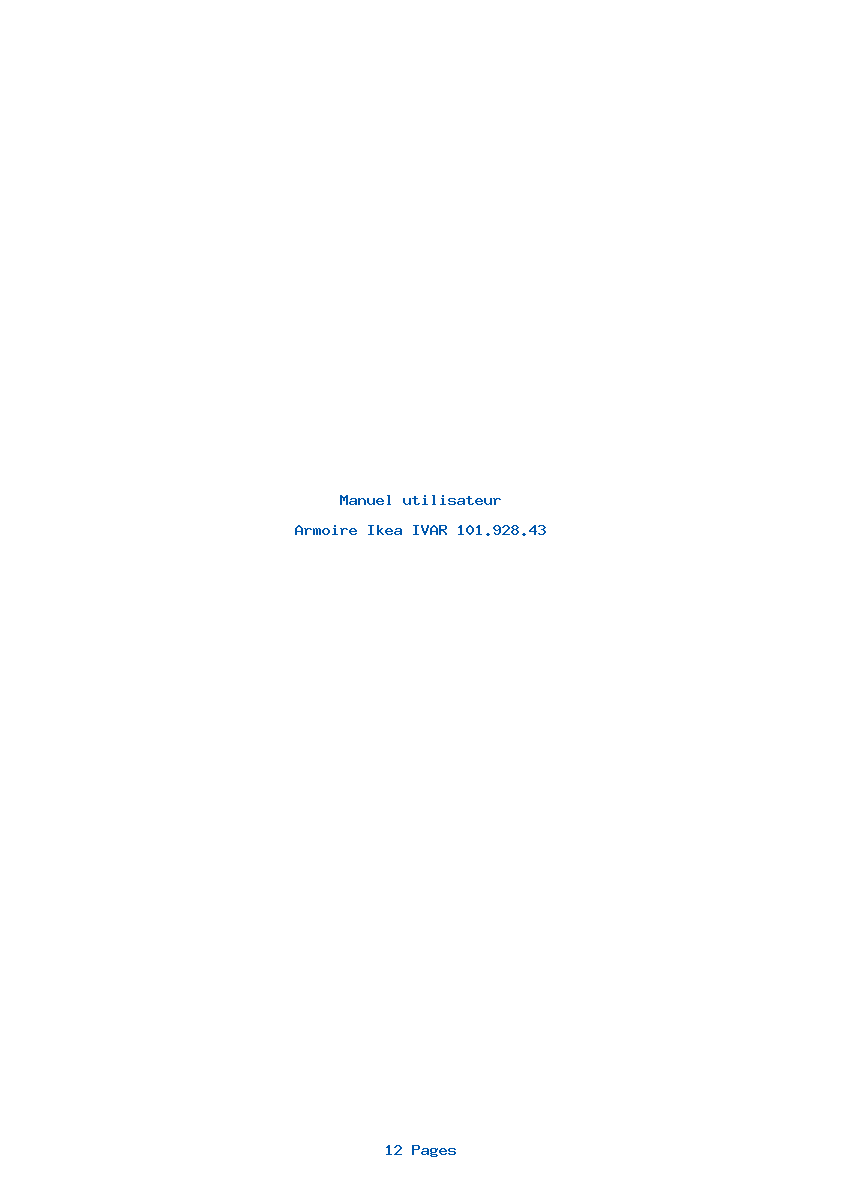 Page 1 de la notice Manuel utilisateur Ikea IVAR 101.928.43