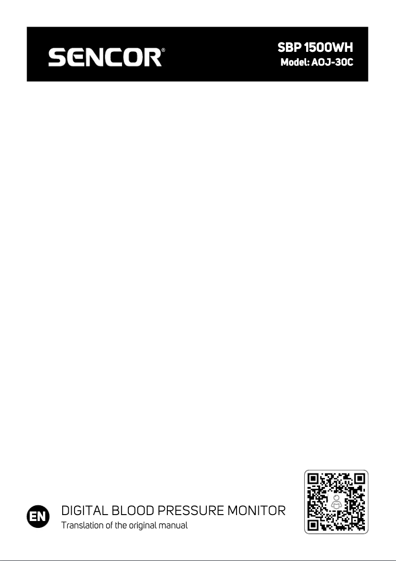 Page 1 de la notice Manuel utilisateur Sencor SBP 1500WH