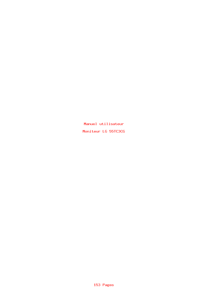 Page 1 de la notice Manuel utilisateur LG 55TC3CG