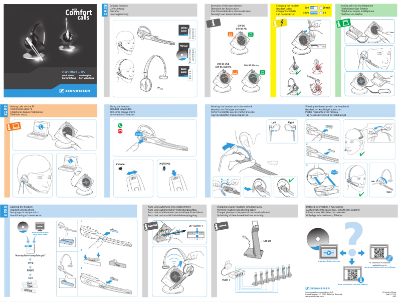 Page 1 de la notice Manuel utilisateur Sennheiser DW Office PHONE