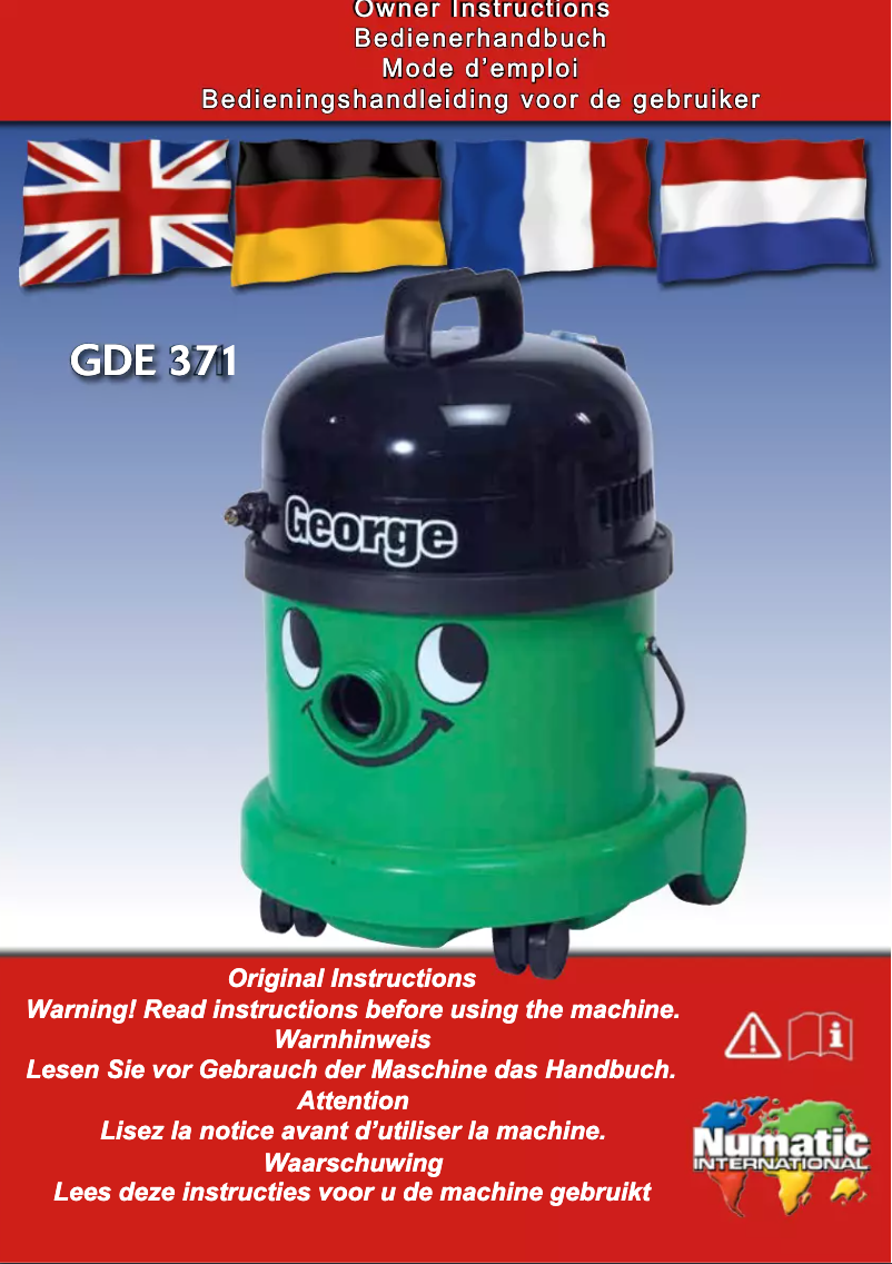 Página 1 del manual Manual de usuario Numatic GEORGE GDE371-2
