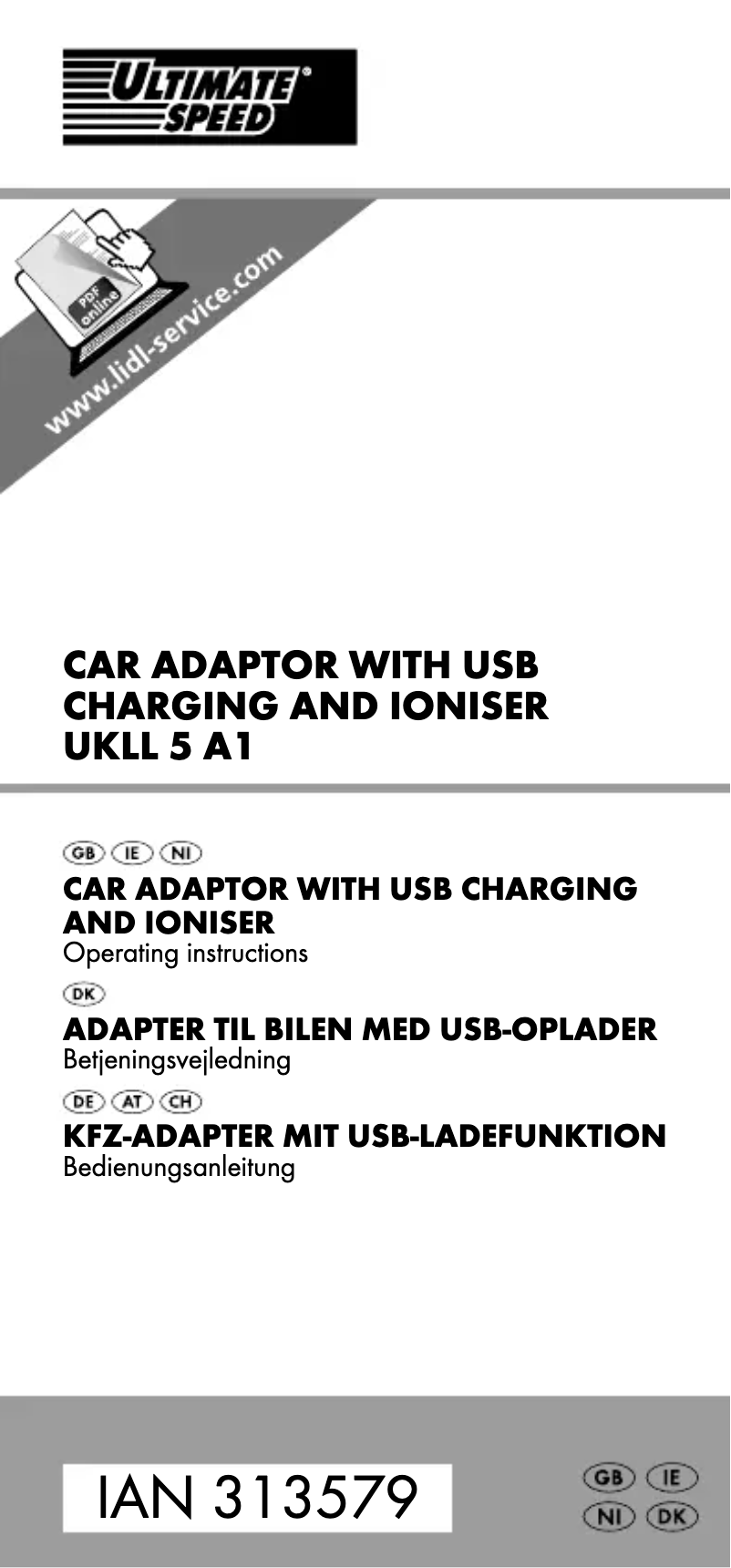 Page 1 de la notice Manuel utilisateur Ultimate Speed UKLL 5 A1