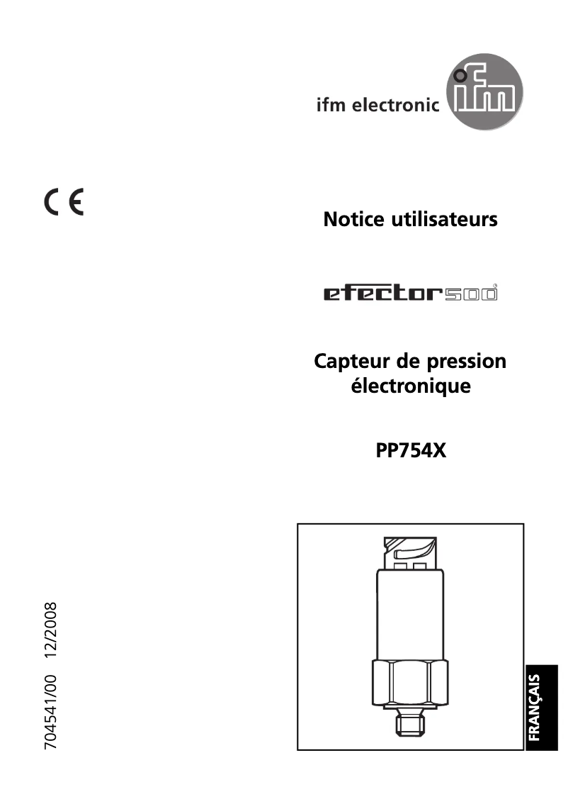Page 1 de la notice Manuel utilisateur IFM PP7541