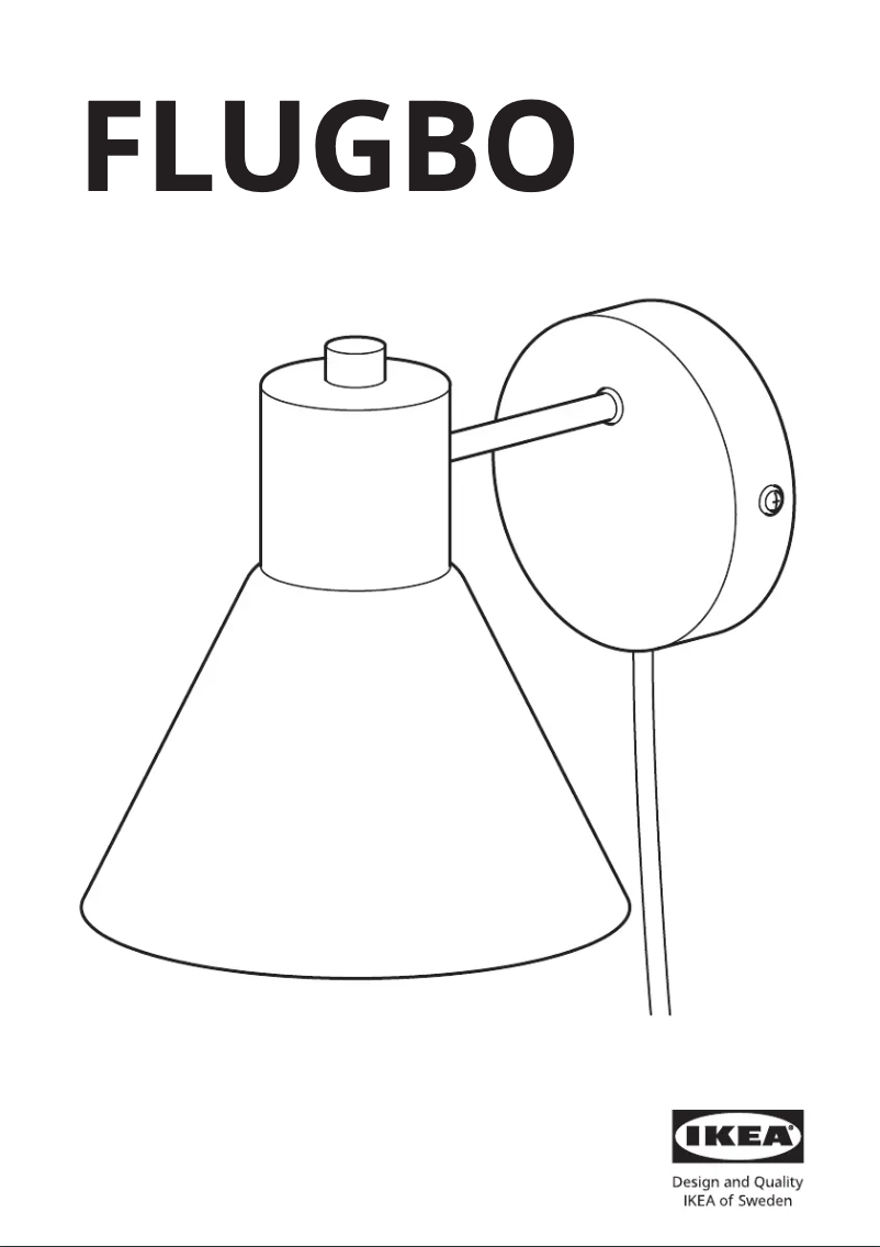 Page 1 de la notice Manuel utilisateur Ikea FLUGBO 005.195.68
