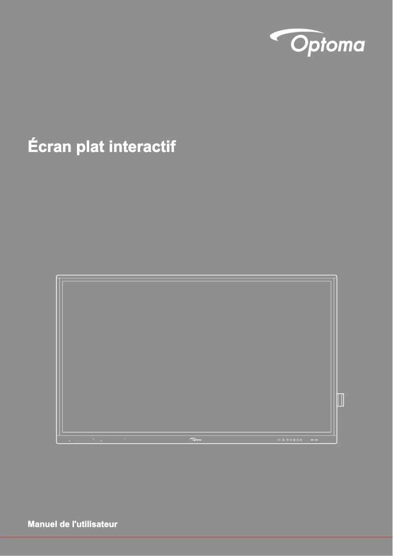 Page 1 de la notice Manuel utilisateur Optoma 5861RK