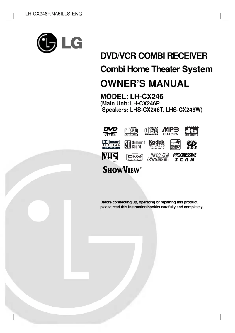 Page 1 of the manual User Manual LG LH-CX246P