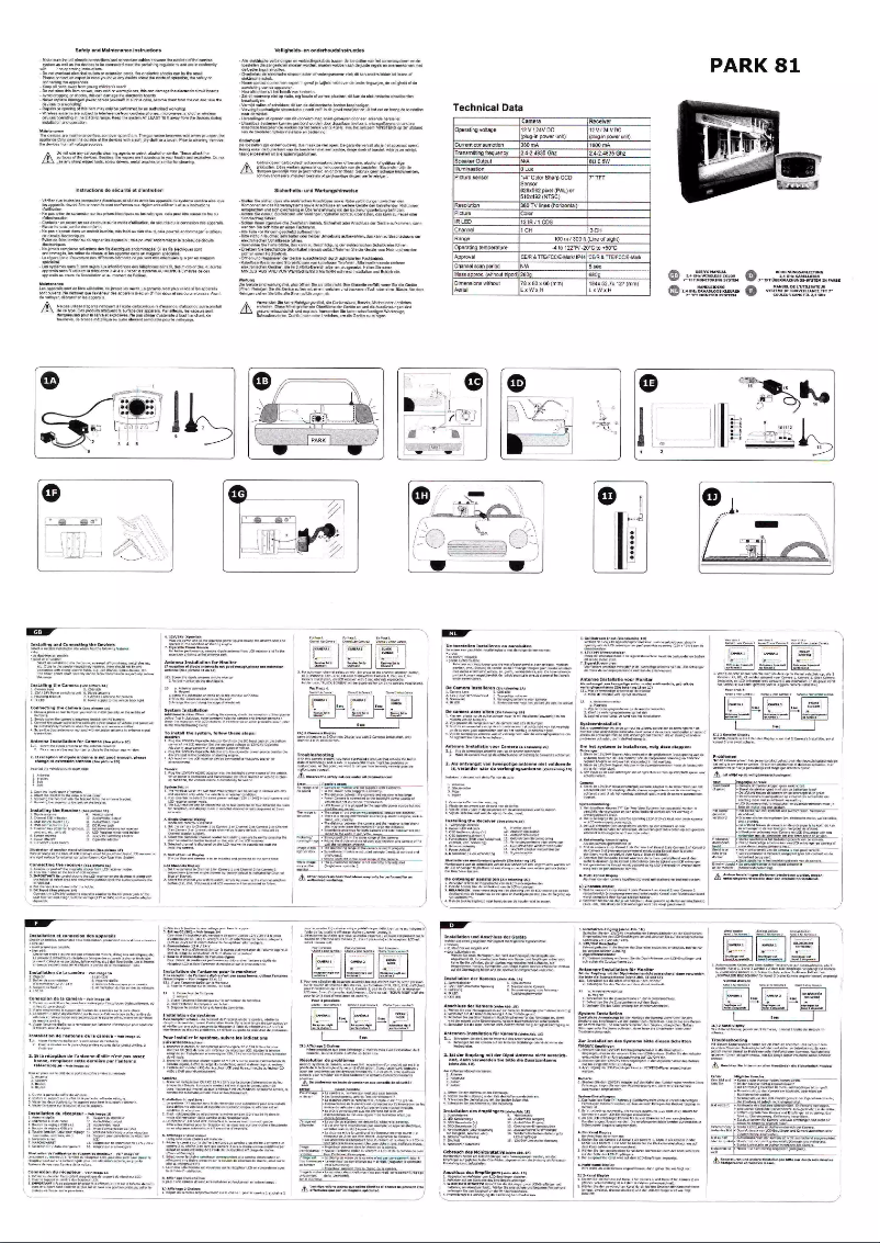 Page 1 de la notice Manuel utilisateur Elro Park 81