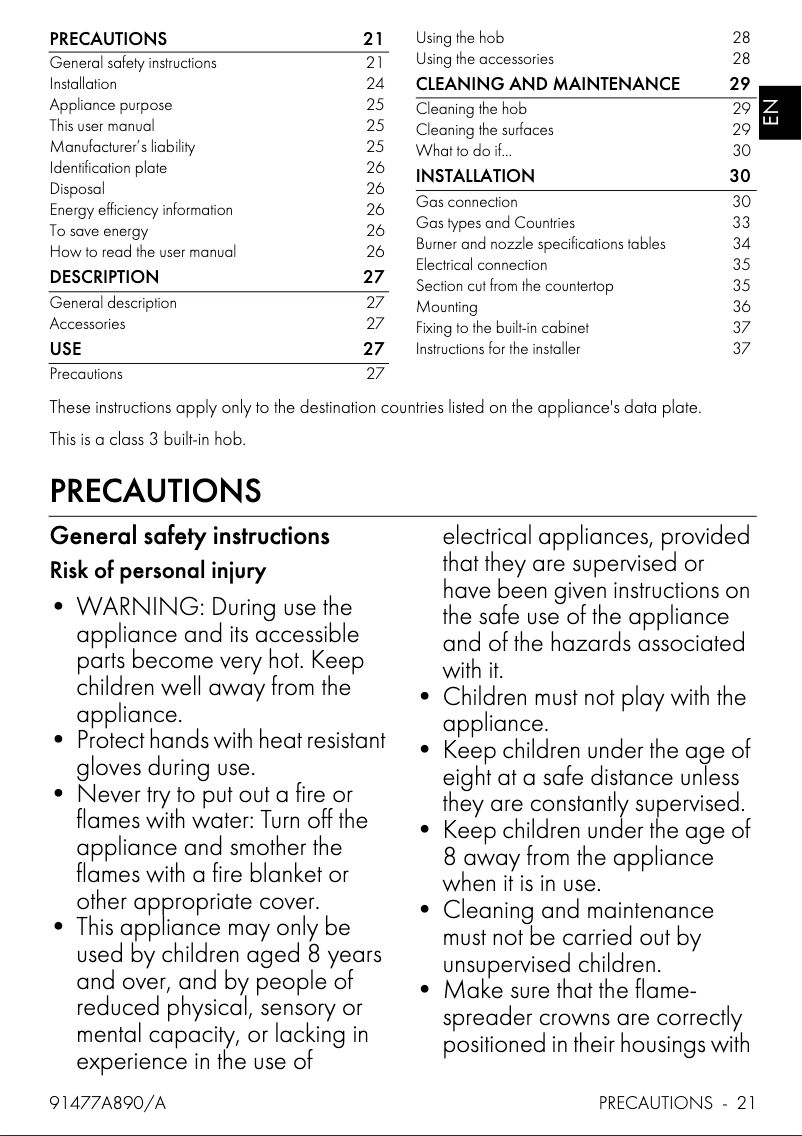 Página 1 del manual Manual de usuario Smeg SR275XGH2