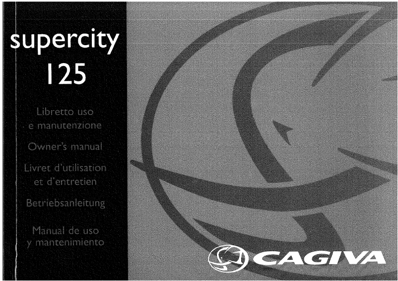 Página 1 del manual Manual de usuario Cagiva Super City 125 (1999)