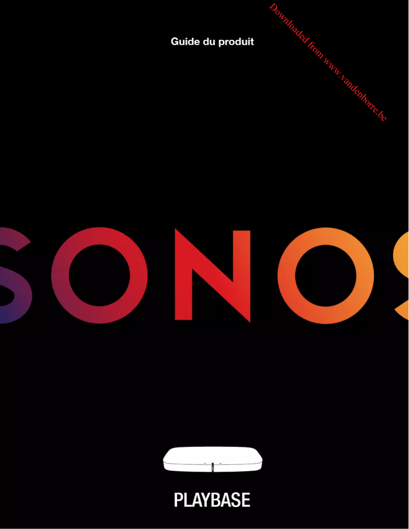 Page 1 de la notice Manuel utilisateur Sonos Playbase