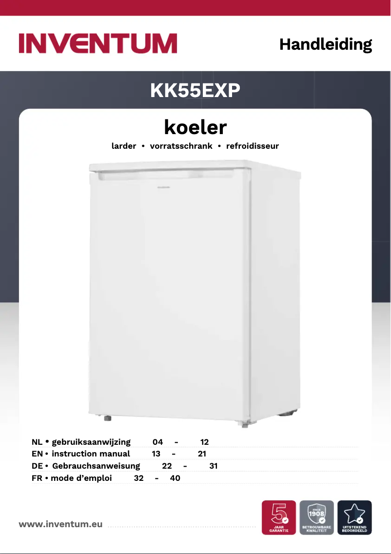 Página 1 del manual Manual de usuario Inventum KK55EXP