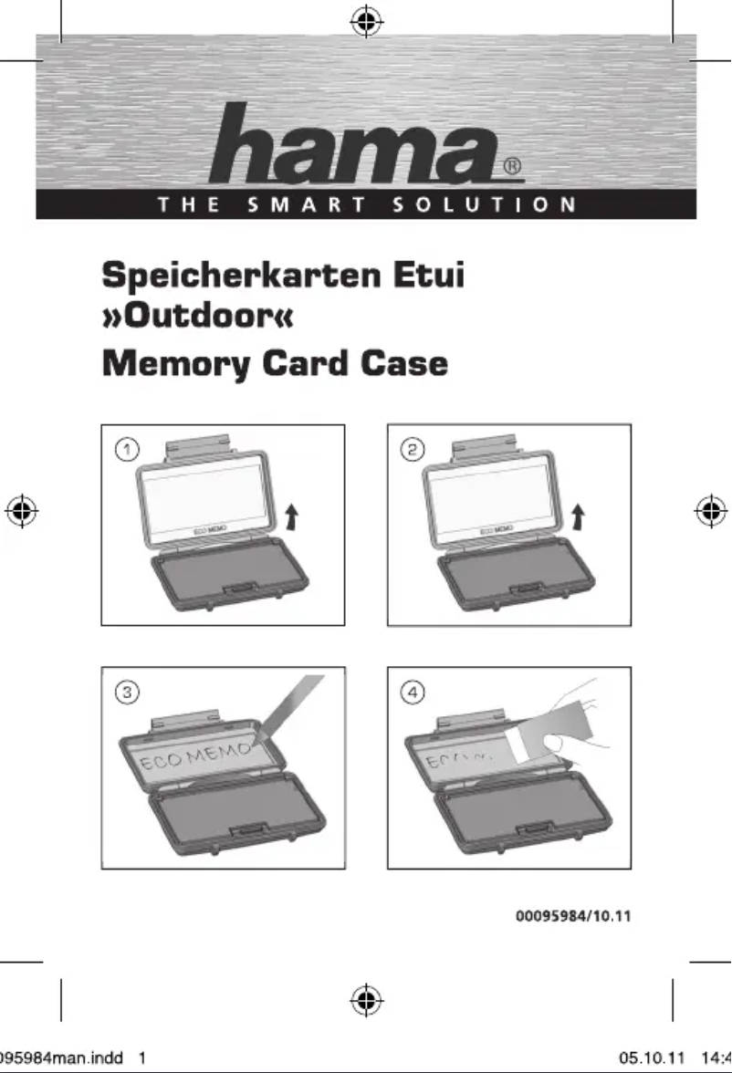 Page 1 de la notice Manuel utilisateur Hama 00095984