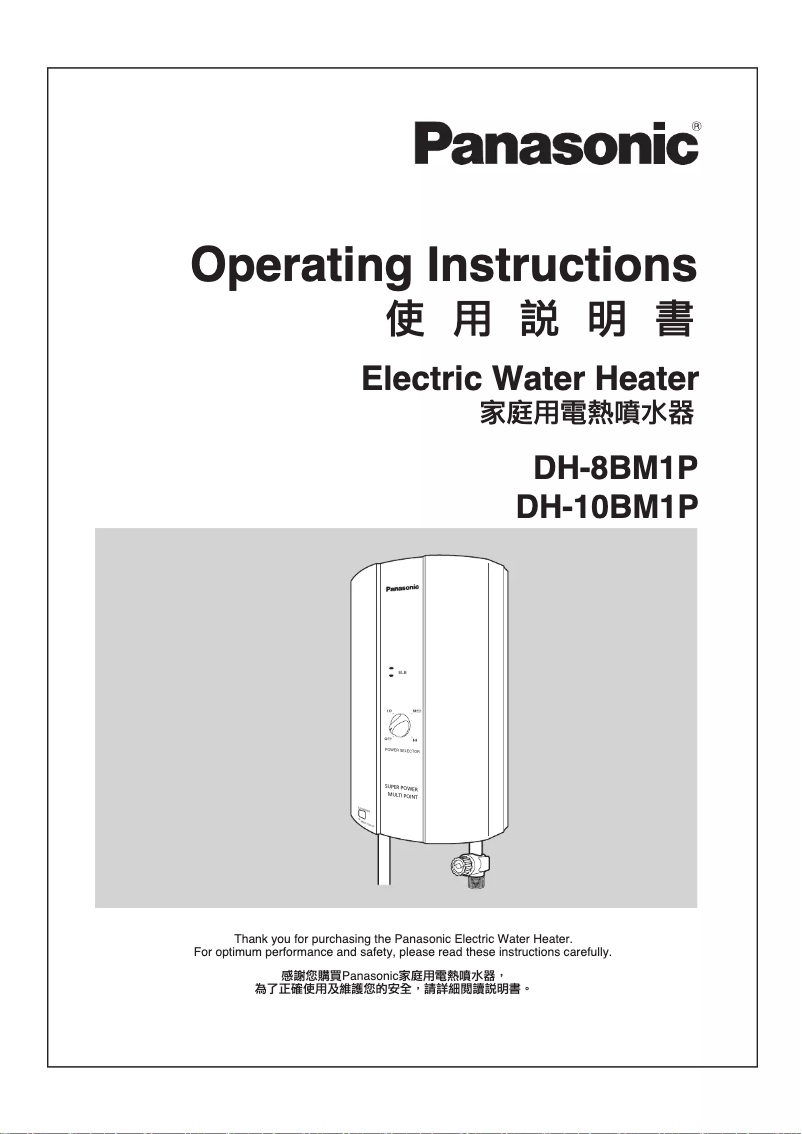 Page 1 de la notice Manuel utilisateur Panasonic DH-10BM1P