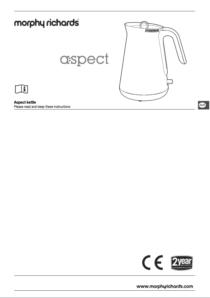 Page 1 de la notice Manuel utilisateur Morphy Richards Aspect 100016