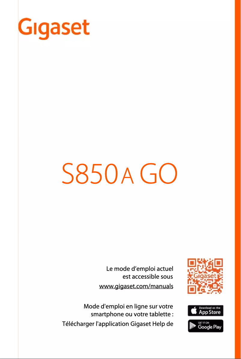 Page 1 de la notice Manuel utilisateur Gigaset S850A GO