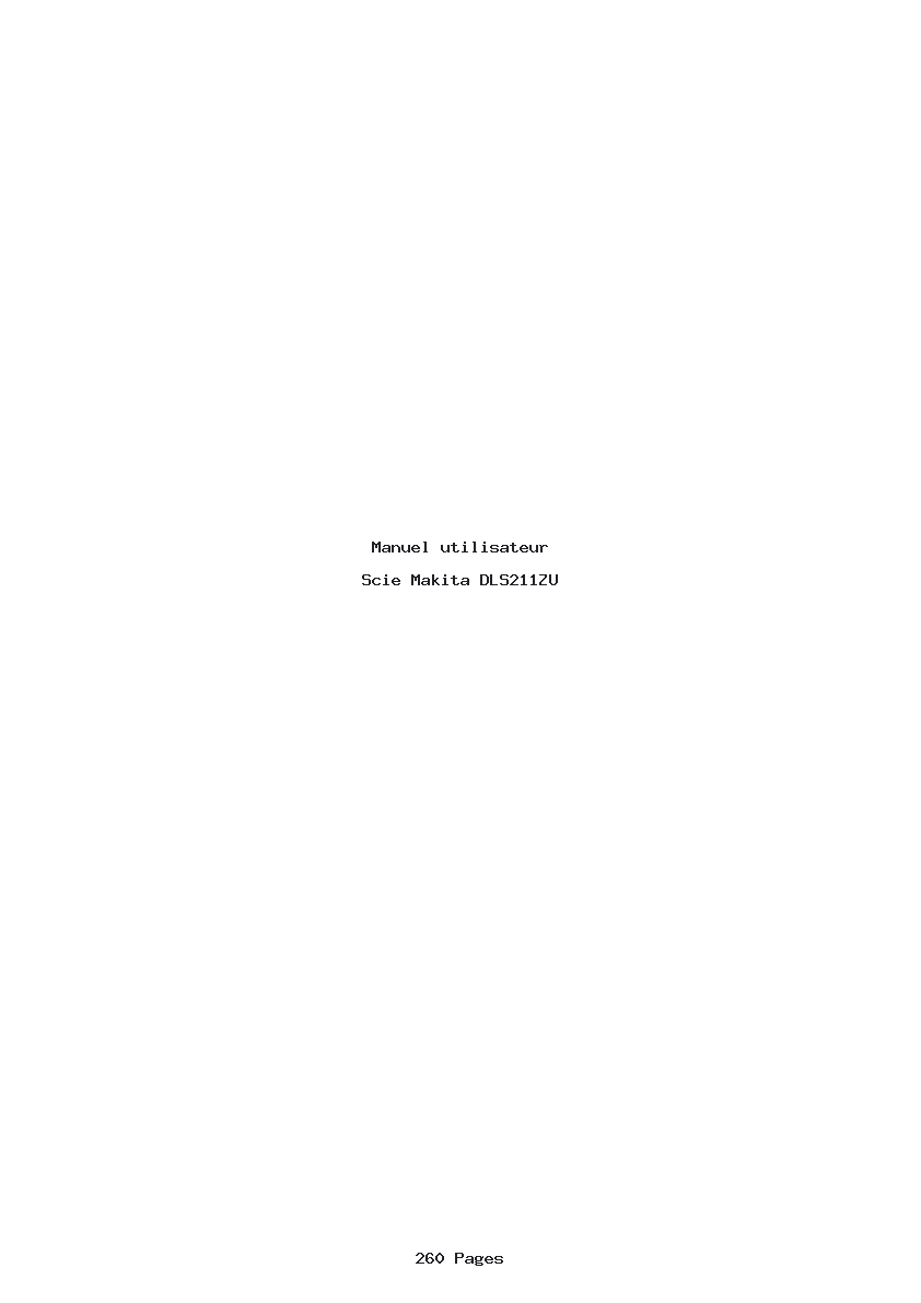 Page 1 de la notice Manuel utilisateur Makita DLS211ZU