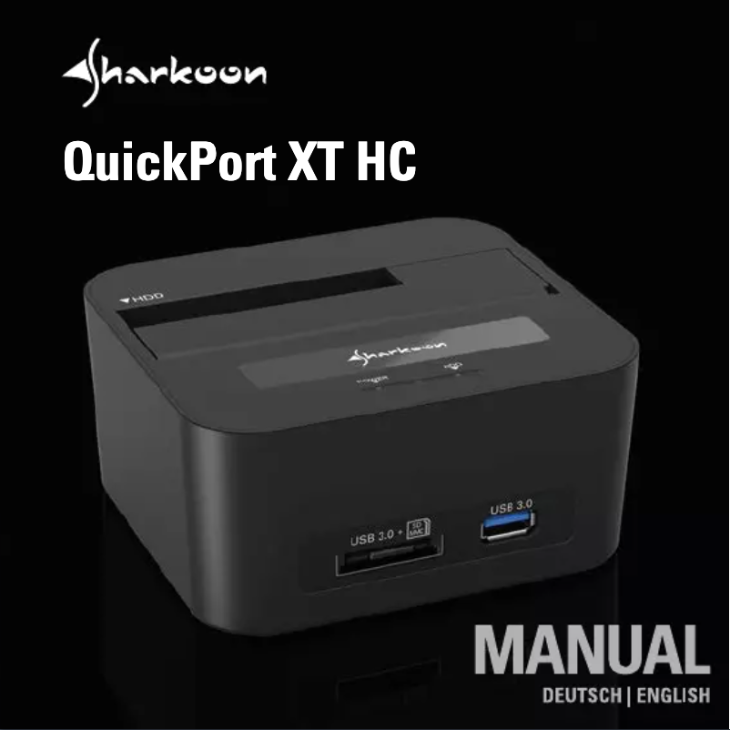Page 1 de la notice Manuel utilisateur Sharkoon QuickPort XT