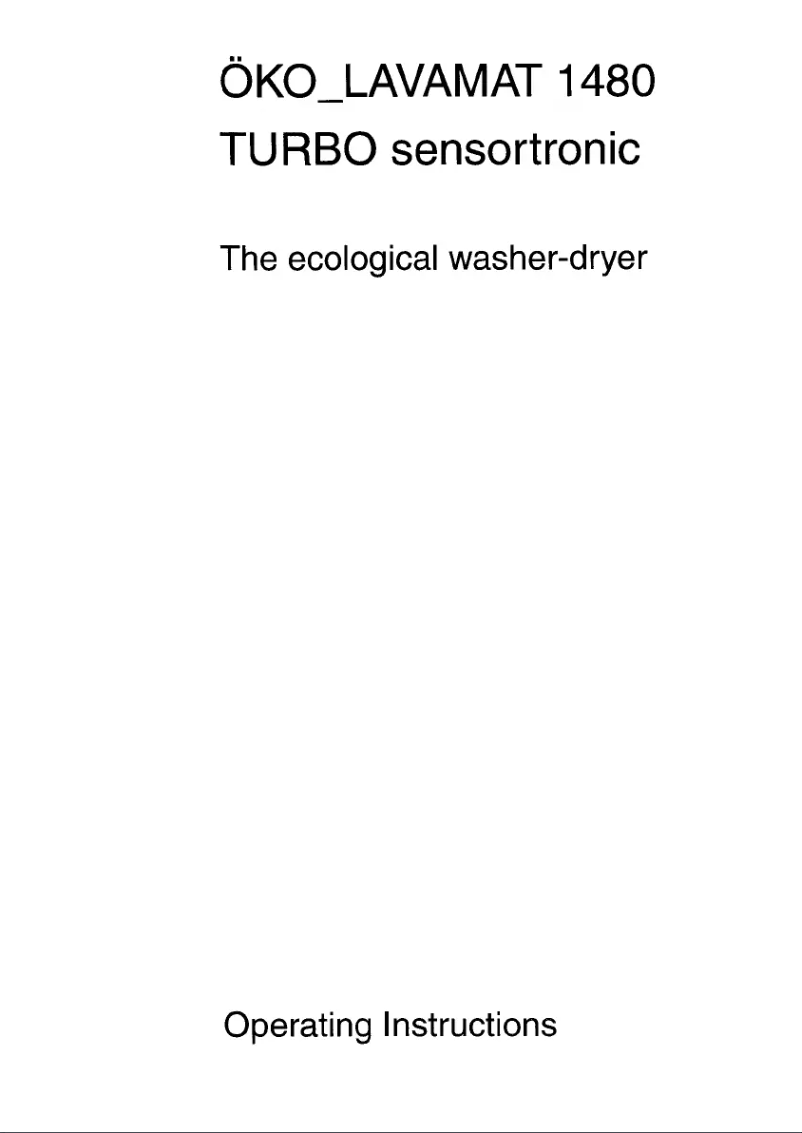 Page 1 de la notice Manuel utilisateur AEG Lavamat 1480