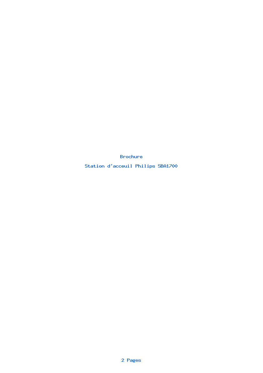 Image de la première page du manuel de l'appareil SBA1700