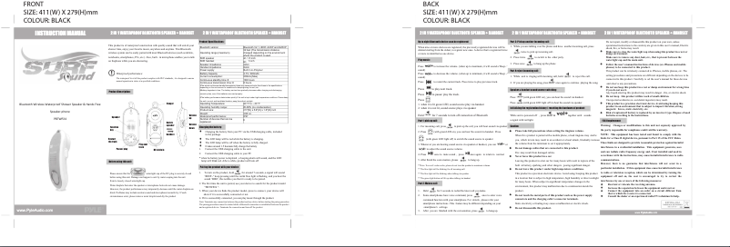 Page 1 de la notice Manuel utilisateur Pyle PBTWP24WT