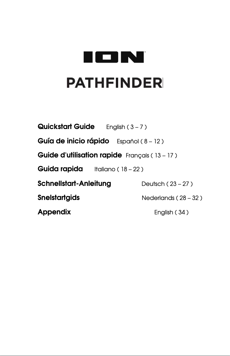 Page 1 de la notice Manuel utilisateur ION Pathfinder